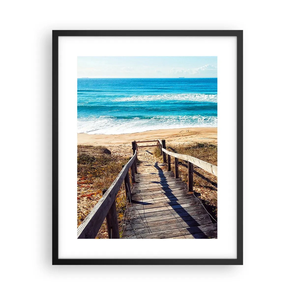 Poster in einem schwarzem Rahmen - Lauf! - 40x50 cm