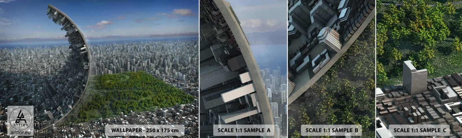 Fototapetenmuster Standard Eco - Die Natur ist ewig - Abstraktion, Die Architektur, Design - 100x30 cm