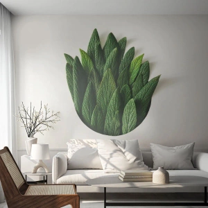 Fototapete Premium Canvas - Ungebremste Neugier - Salbei, Salbeiblatt, Kraut - 250x175 cm