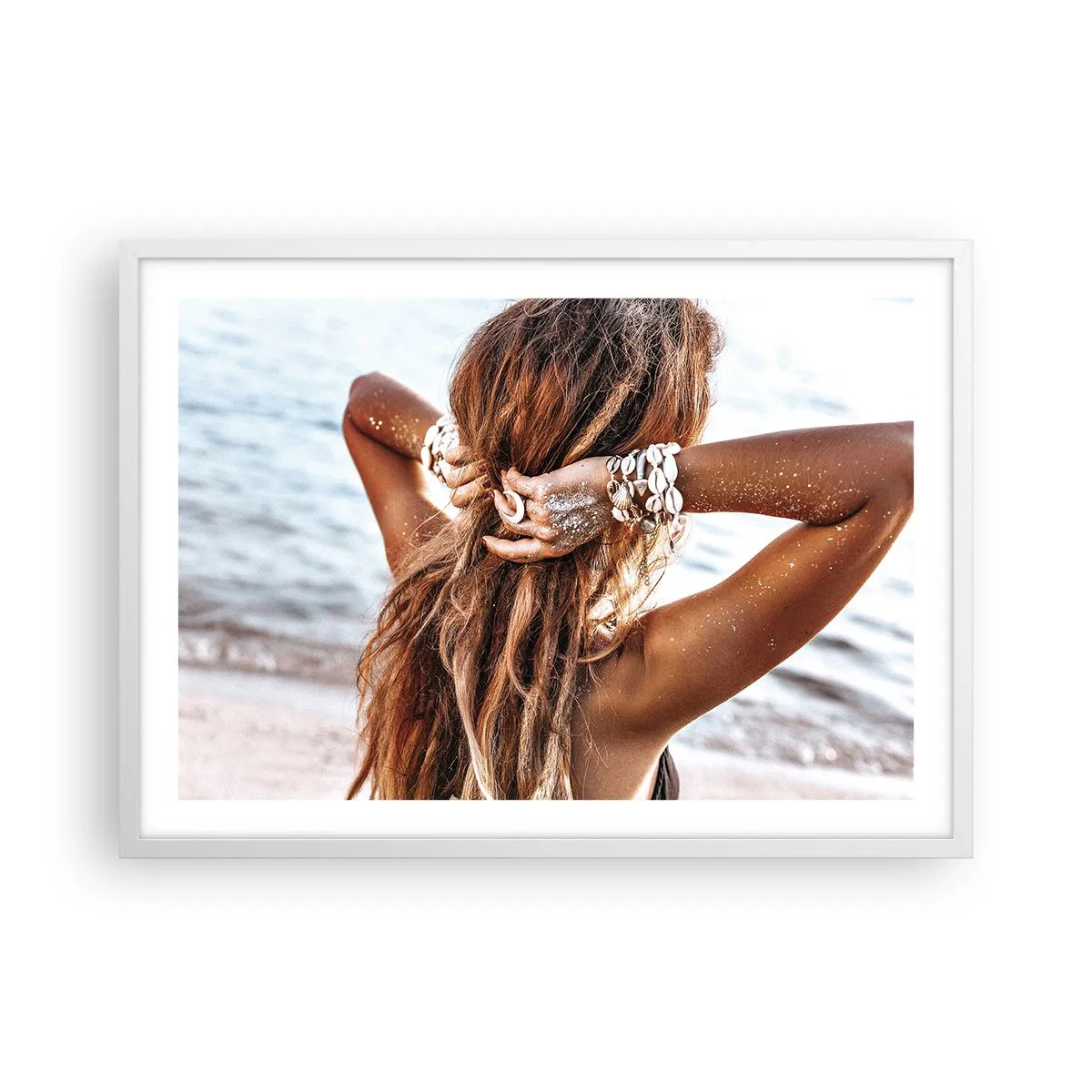 Poster in einem weißen Rahmen - Eine Schwester von Wasser und Sonne - 70x50 cm