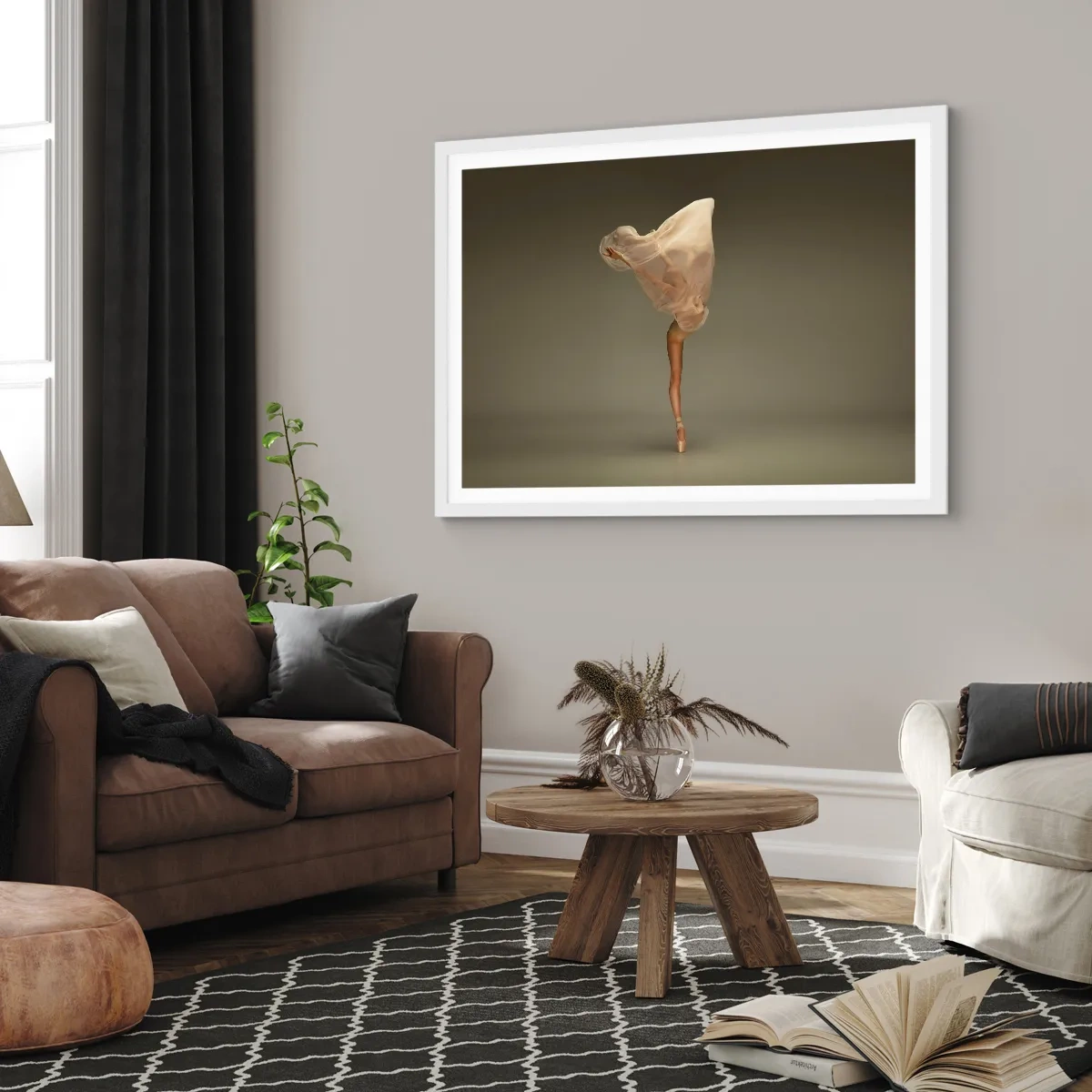 Poster in einem weißen Rahmen - Es wird bald auffliegen - 70x50 cm