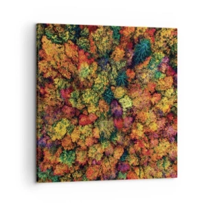 Bild auf Leinwand - Leinwandbild - Blumenstrauß aus Herbstbäumen - 60x60 cm