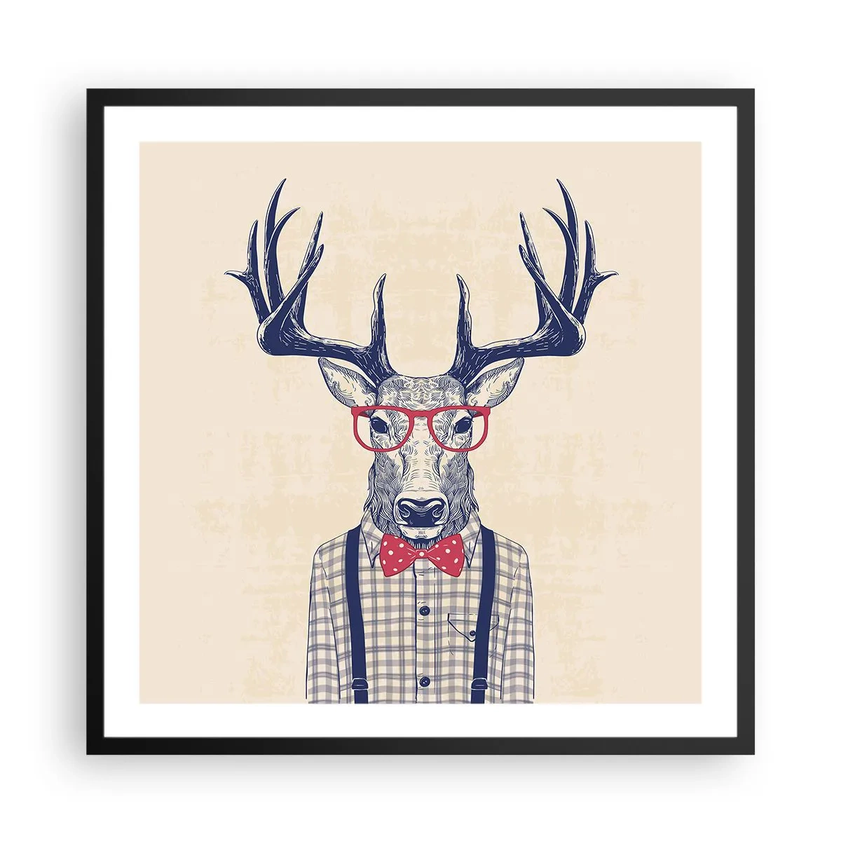 Poster in einem schwarzem Rahmen - Eine lustige Extravaganz - 60x60 cm