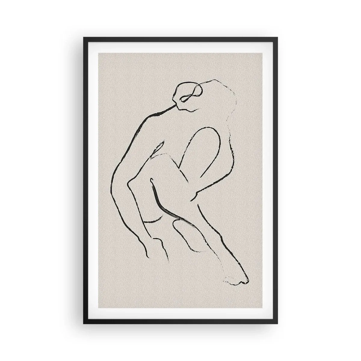 Poster in einem schwarzem Rahmen - Intime Skizze - 61x91 cm