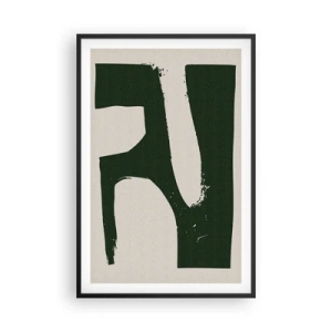 Poster in einem schwarzem Rahmen - Weiße Buchten - 61x91 cm