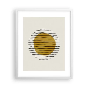 Poster in einem weißen Rahmen - Abstraktion, die vor Hitze zittert - 40x50 cm