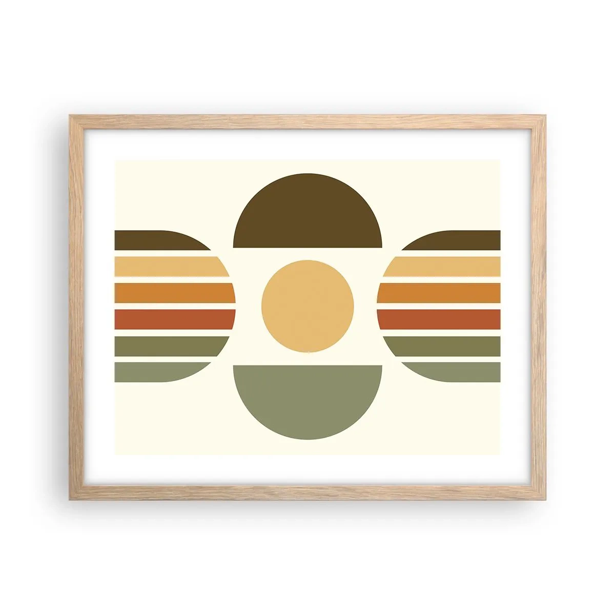 Poster in einem Rahmen aus heller Eiche - In Erdtönen - 50x40 cm