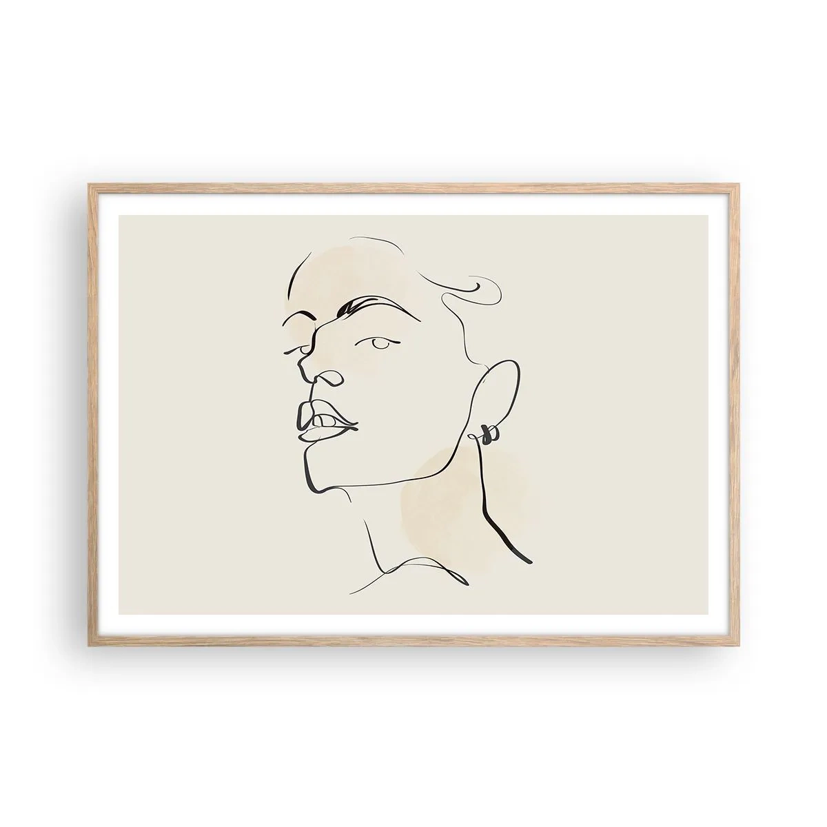 Poster in einem Rahmen aus heller Eiche - Ein stolzer Blick - 100x70 cm