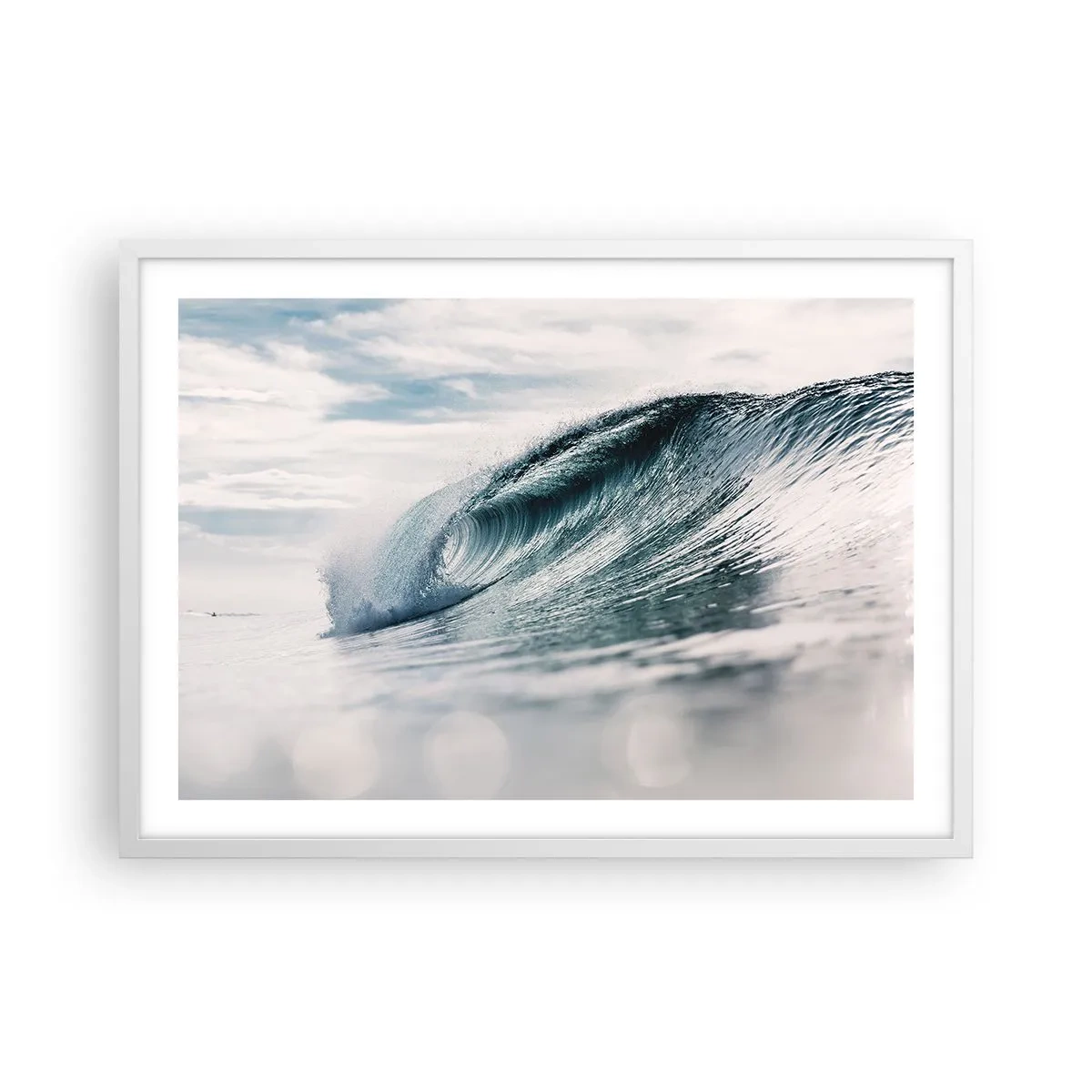 Poster in einem weißen Rahmen - Wasserspitze - 70x50 cm