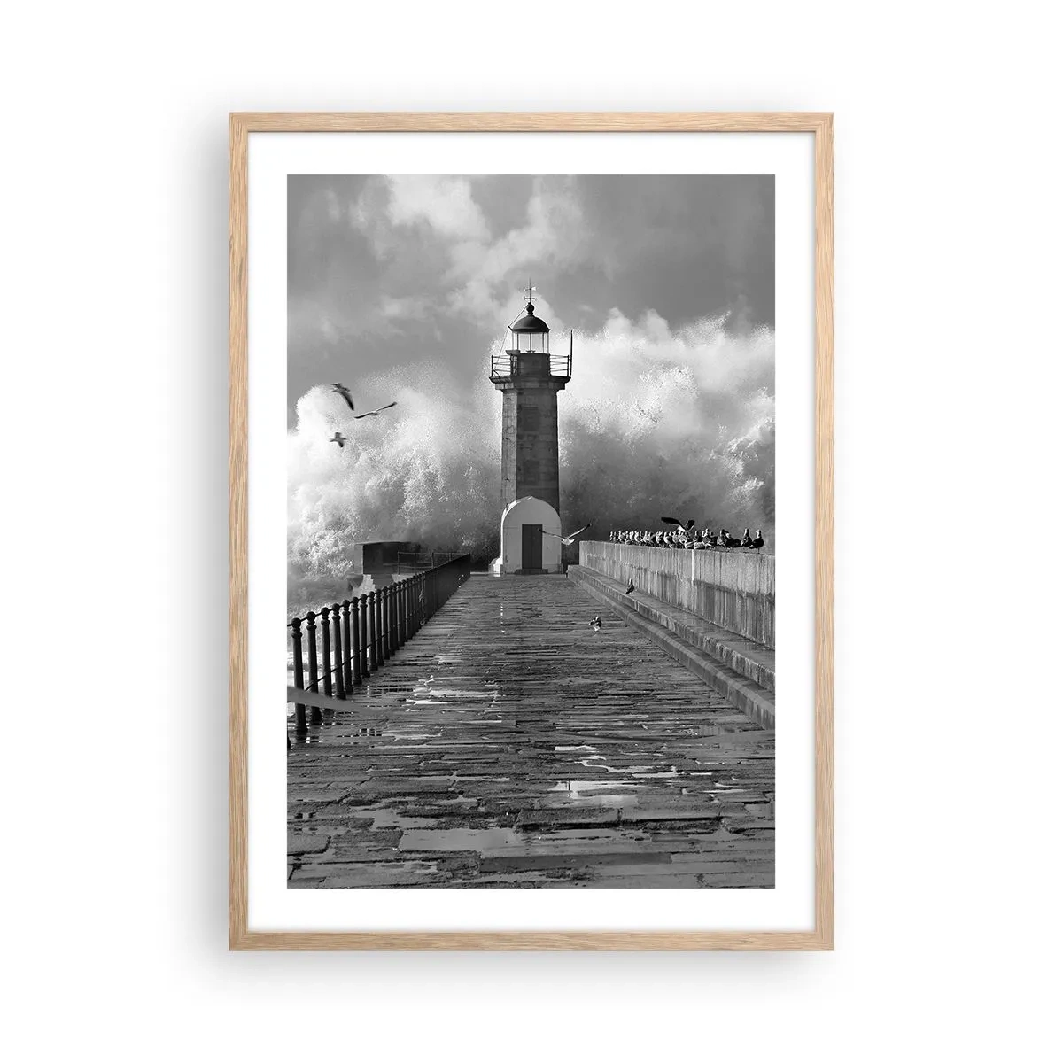 Poster in einem Rahmen aus heller Eiche - Furchtlos - 50x70 cm