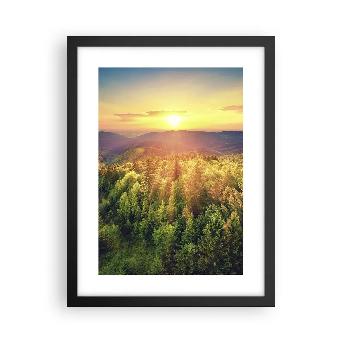 Poster in einem schwarzem Rahmen - Scheitelpunkte und Spitzen - 30x40 cm