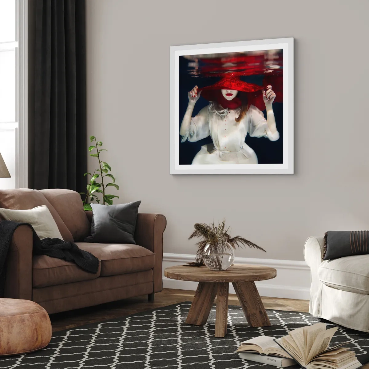 Poster in einem weißen Rahmen - Boshafte Göttin in der slawischen Mythologie - 60x60 cm