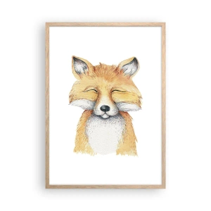 Poster in einem Rahmen aus heller Eiche - Fuchsstimmungen - 50x70 cm