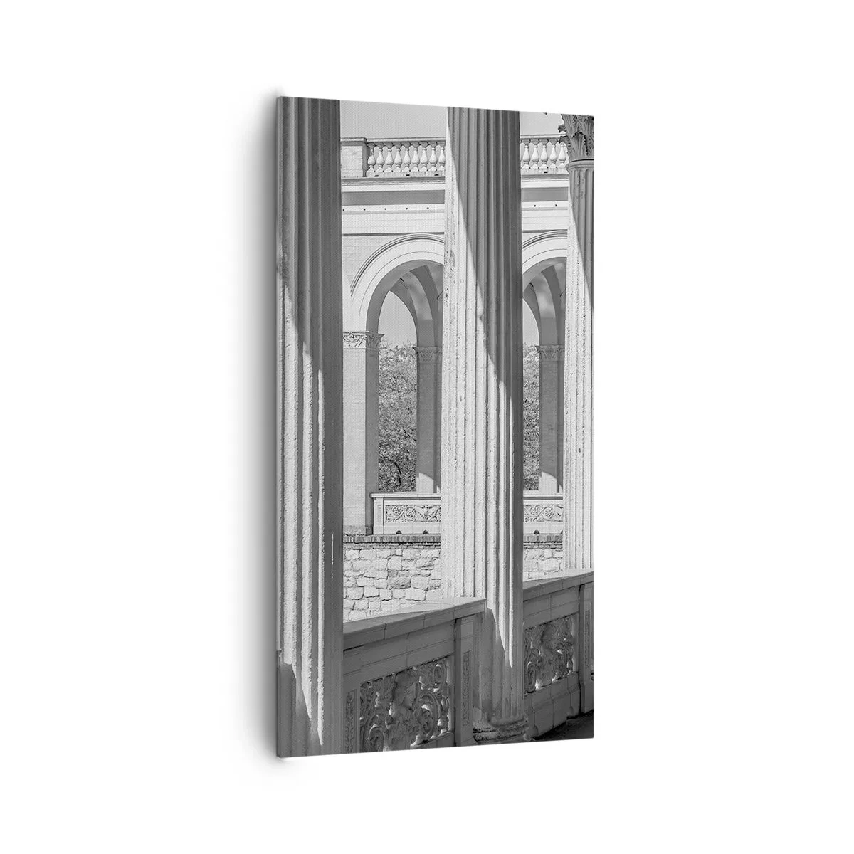 Bild auf Leinwand - Leinwandbild - Sonnige Arkade - 65x120 cm