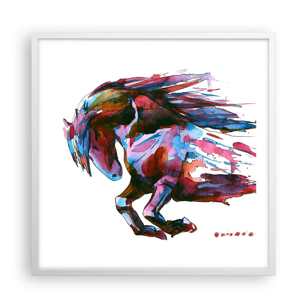 Poster in einem weißen Rahmen - In Verzückung - 60x60 cm