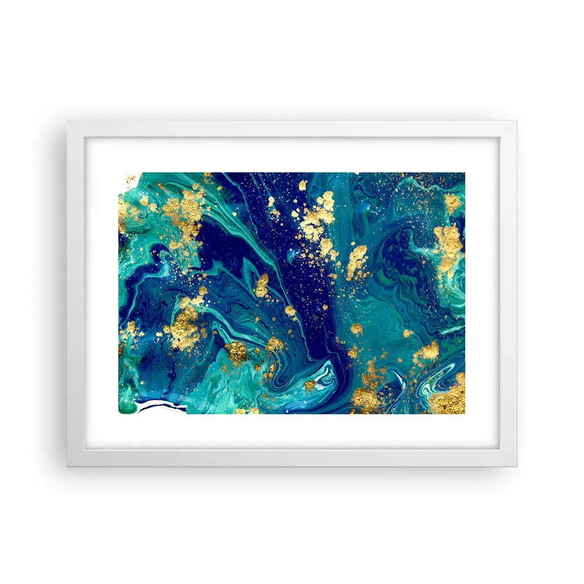 Poster in einem weißen Rahmen - Die Blütenblätter der Sonne - 40x30 cm