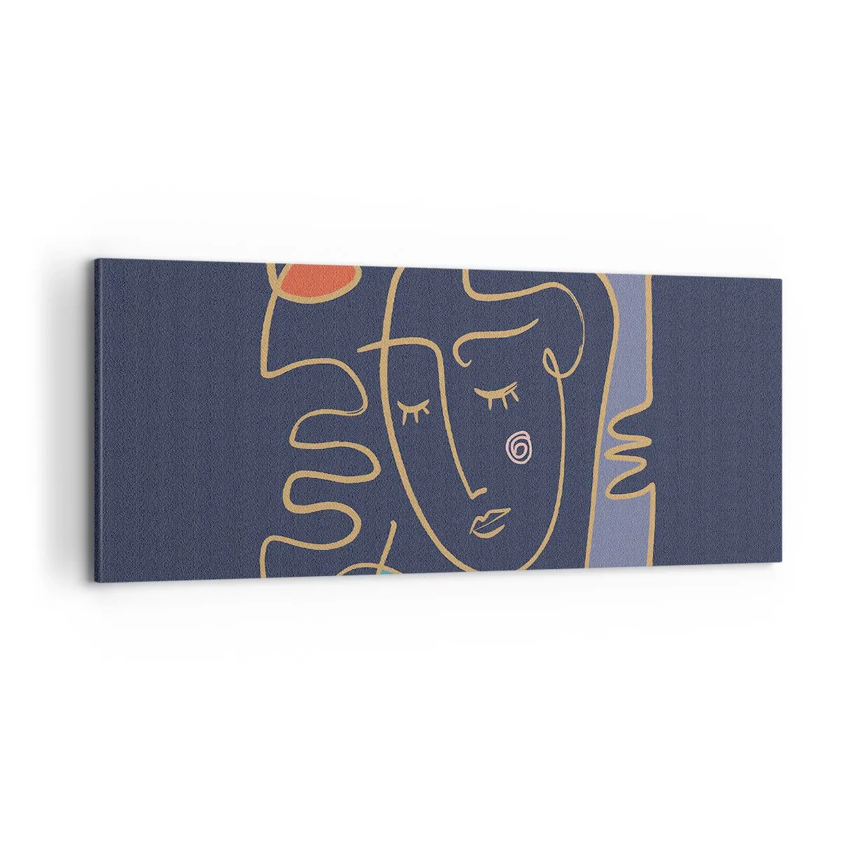 Bild auf Leinwand - Leinwandbild - In Gedanken - 100x40 cm