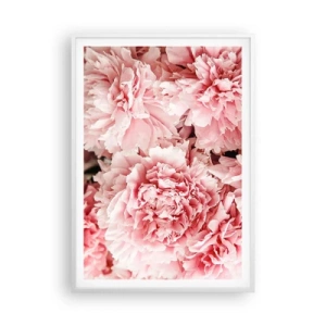 Poster in einem weißen Rahmen - Rosa Traum - 70x100 cm