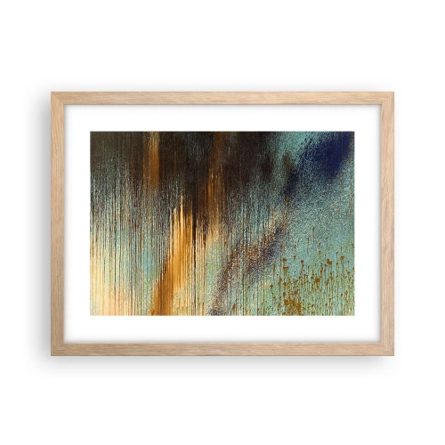 Poster in einem Rahmen aus heller Eiche - Eine nicht zufällige farbenfrohe Komposition - 40x30 cm