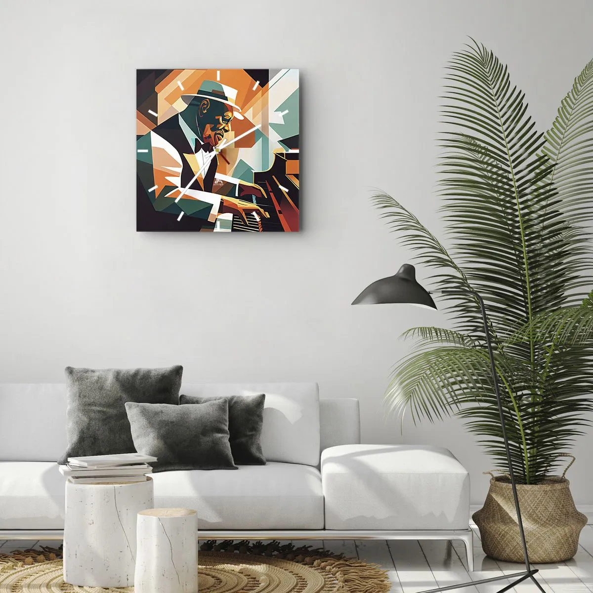 Wanduhr - Glasuhr - Alles vom Jazz - 40x40 cm