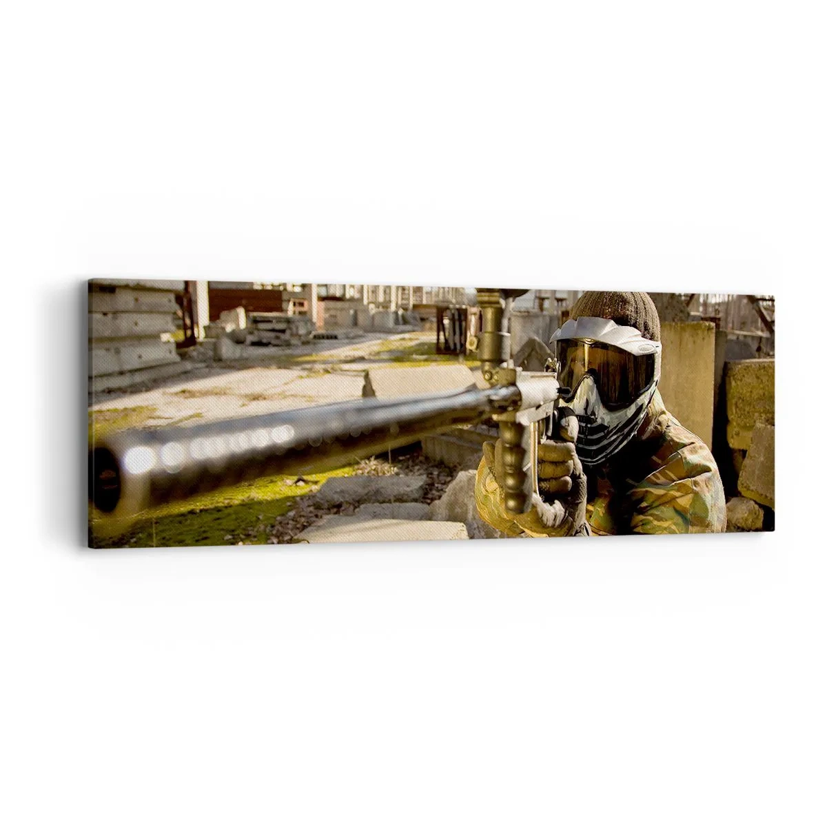 Bild auf Leinwand - Leinwandbild - Auch du kannst ein Held werden - 90x30 cm