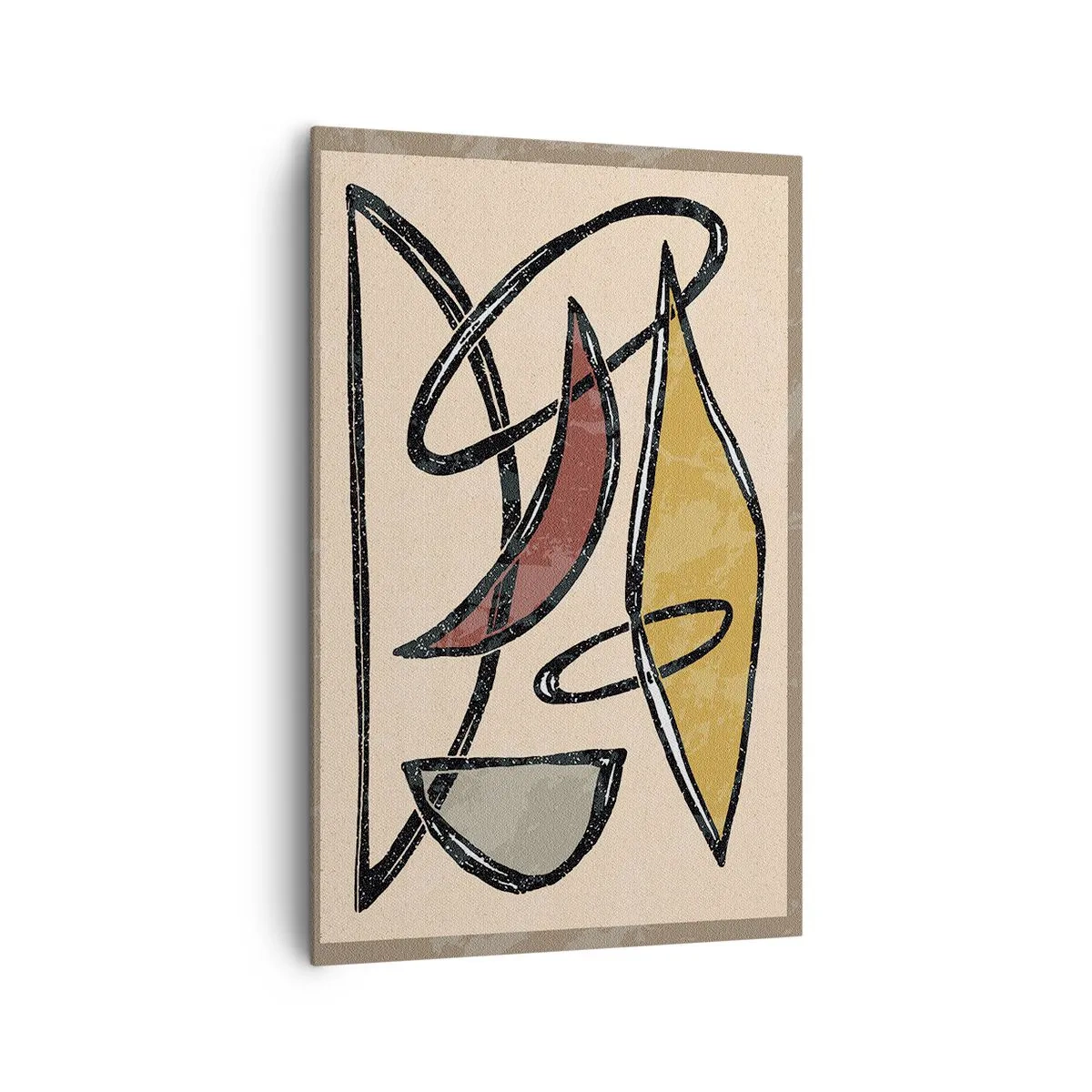 Bild auf Leinwand - Leinwandbild - Komposition – Bögen und Ovale - 80x120 cm