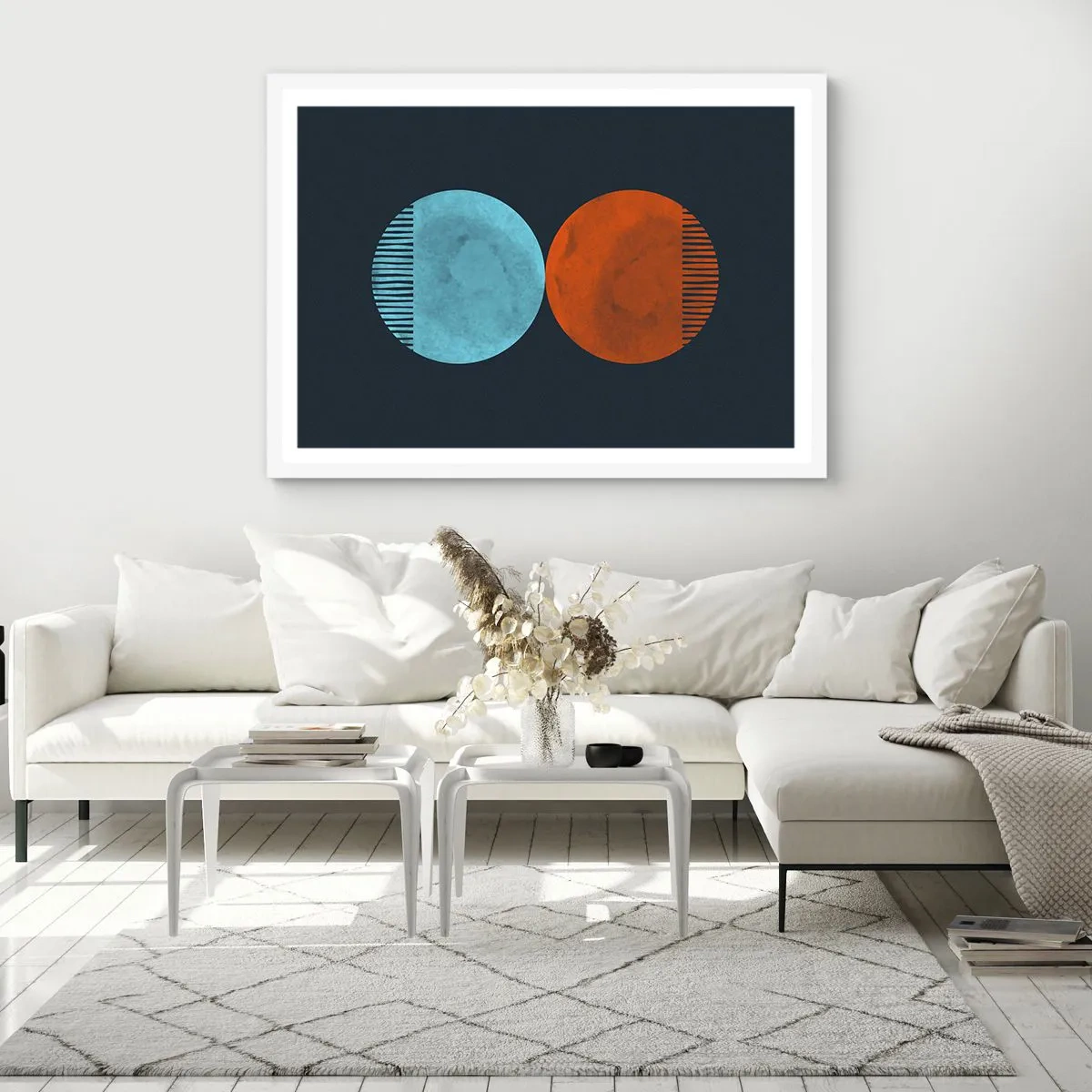 Poster in einem weißen Rahmen - Nur Geometrie? - 40x30 cm