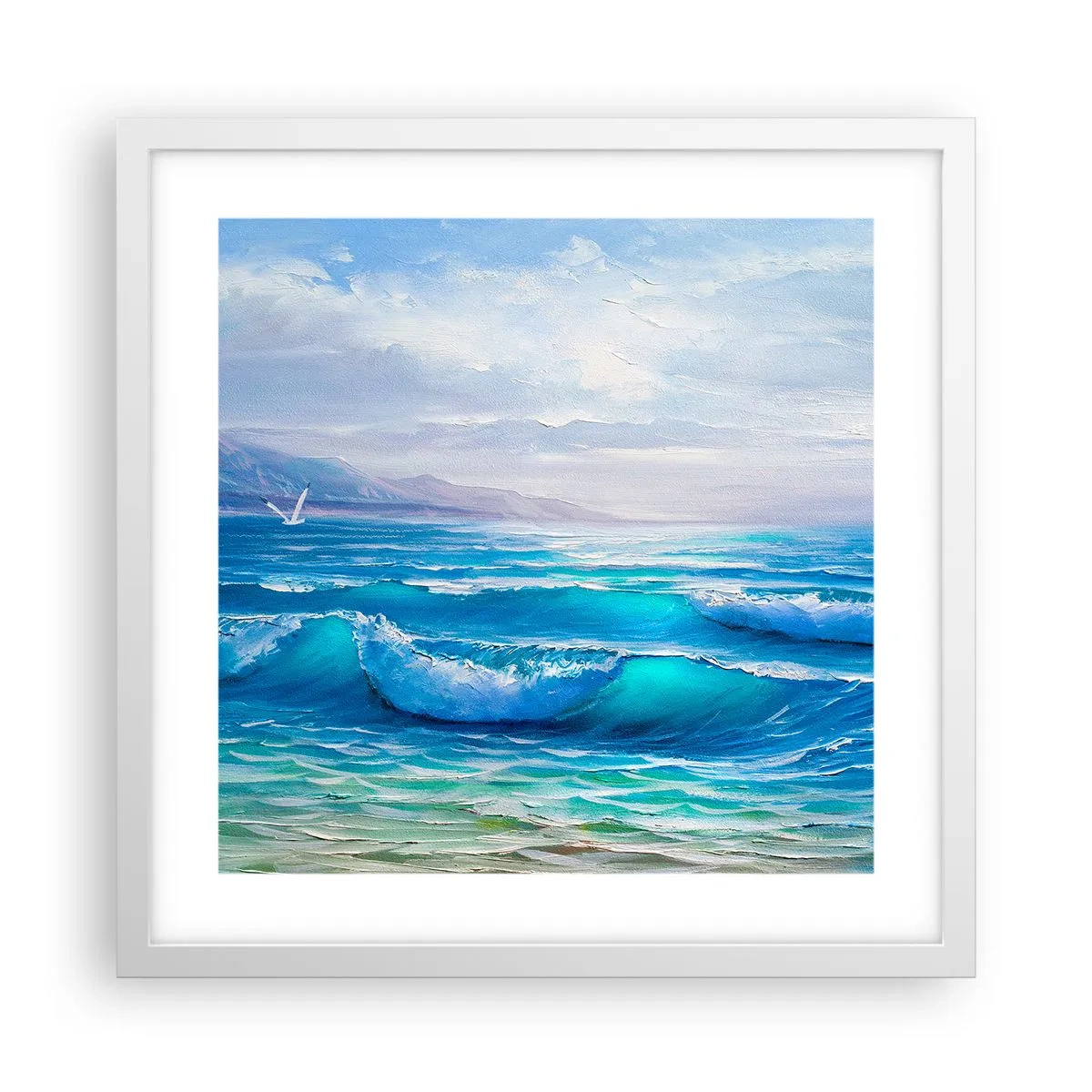 Poster in einem weißen Rahmen - Es bringt Erleichterung - 40x40 cm