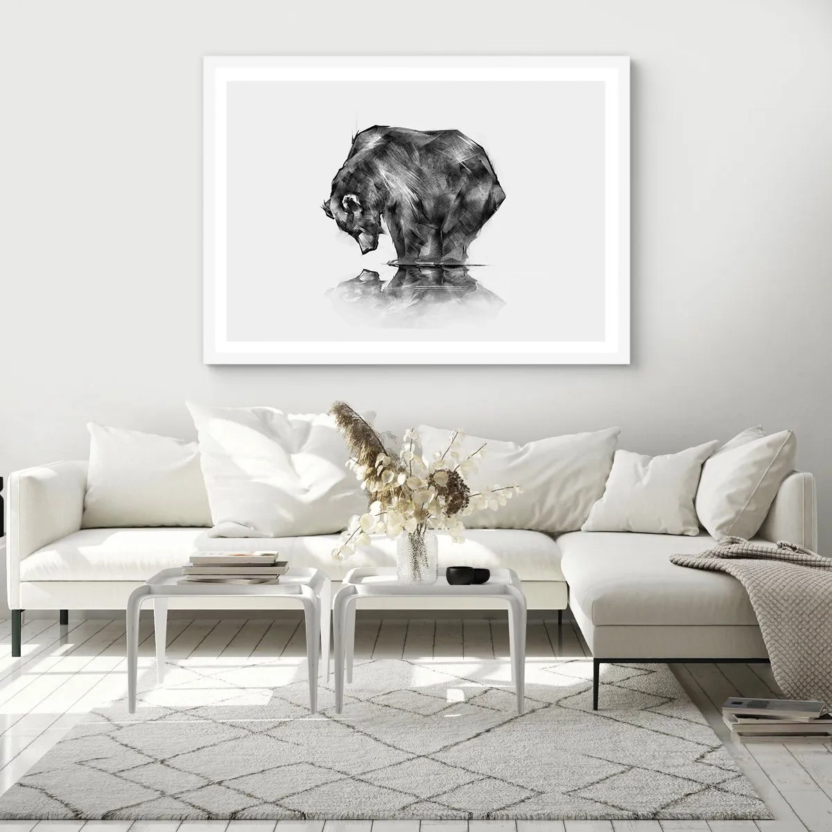 Poster in einem weißen Rahmen - Schön, jemanden in der Nähe zu sehen - 40x30 cm