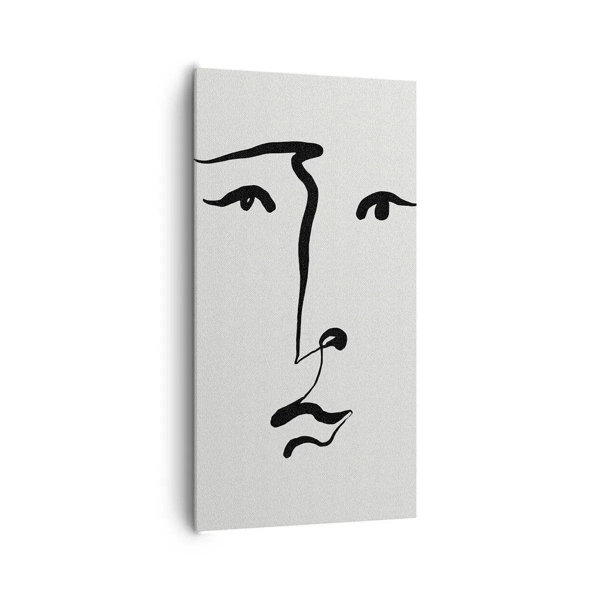 Bild auf Leinwand - Leinwandbild - Porträt mit einer Zeile - 65x120 cm