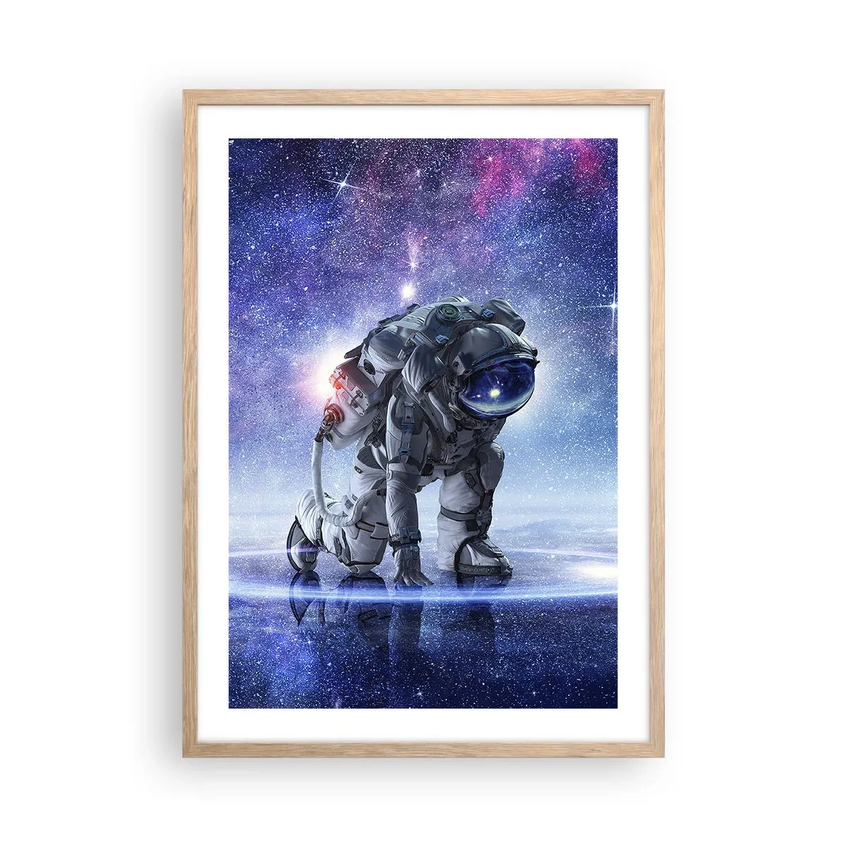 Poster in einem Rahmen aus heller Eiche - Der Sternenhimmel über mir - 50x70 cm