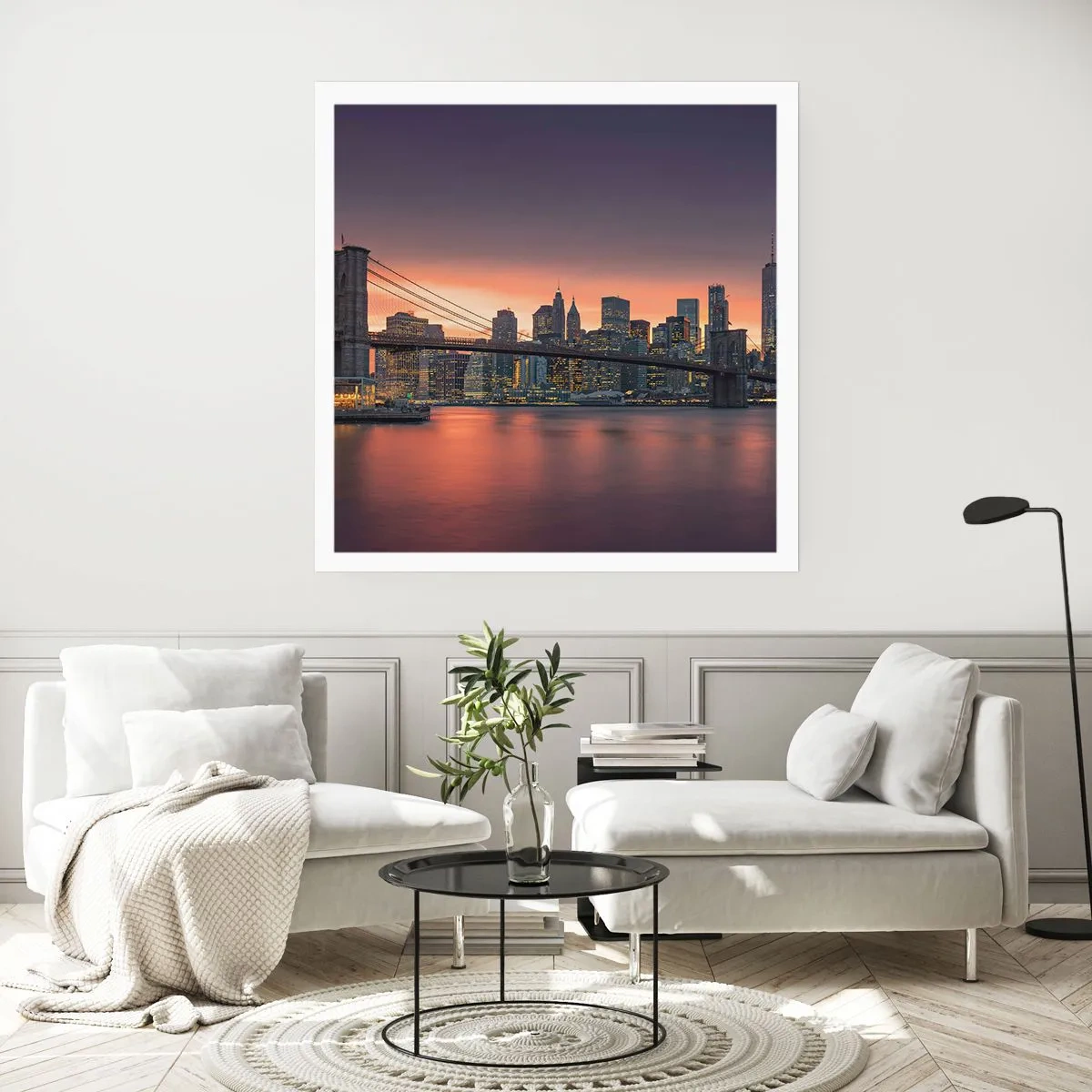 Poster - Eingetaucht in lila Stille - 60x60 cm