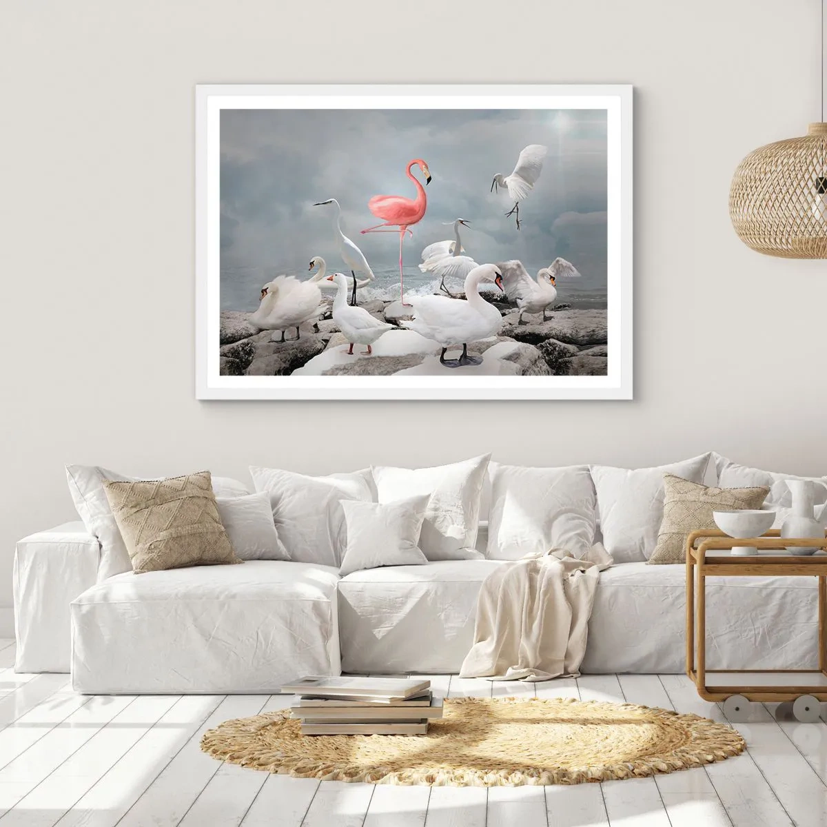 Poster in einem weißen Rahmen - Wie kam ich hier hin? - 100x70 cm