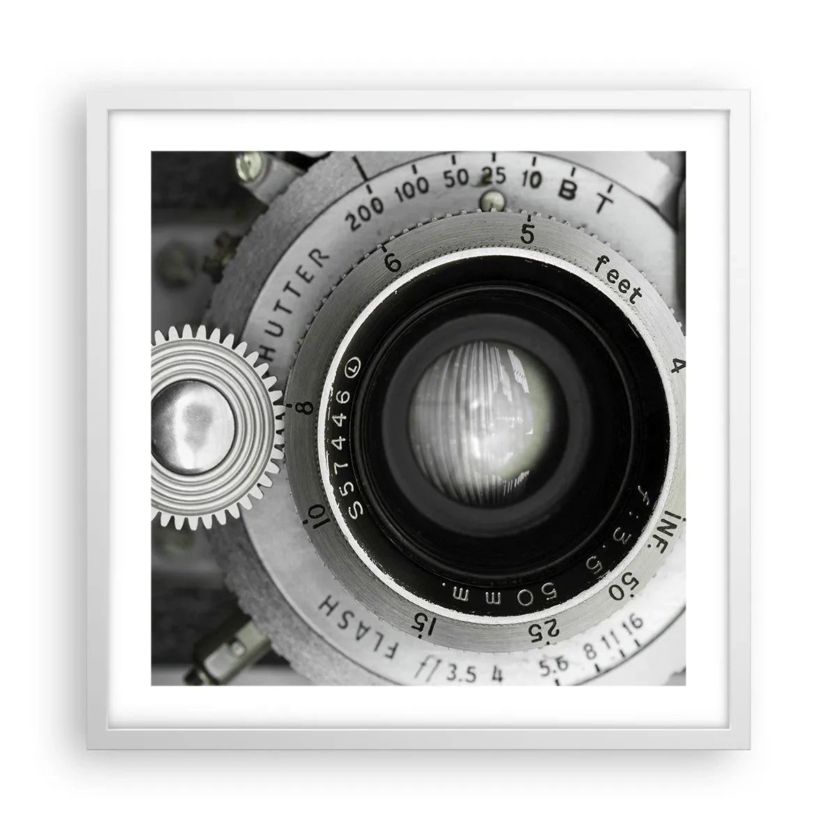 Poster in einem weißen Rahmen - Eine Story über Hollywood - 50x50 cm