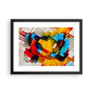 Poster in einem schwarzem Rahmen - Ein bunter Interleaver - 40x30 cm