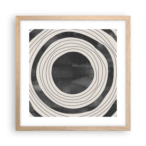 Poster in einem Rahmen aus heller Eiche - Auf den Punkt gebracht - 40x40 cm