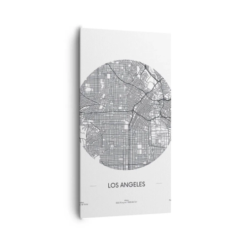 Bild auf Leinwand - Leinwandbild - Anatomie von Los Angeles - 65x120 cm
