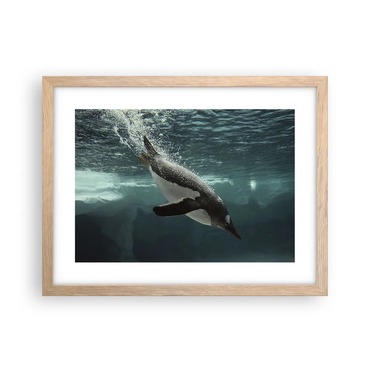 Poster in einem Rahmen aus heller Eiche - Willkommen in meiner Welt - 40x30 cm