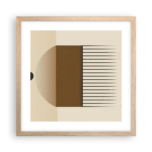 Poster in einem Rahmen aus heller Eiche - Verschiedene Staaten - 40x40 cm