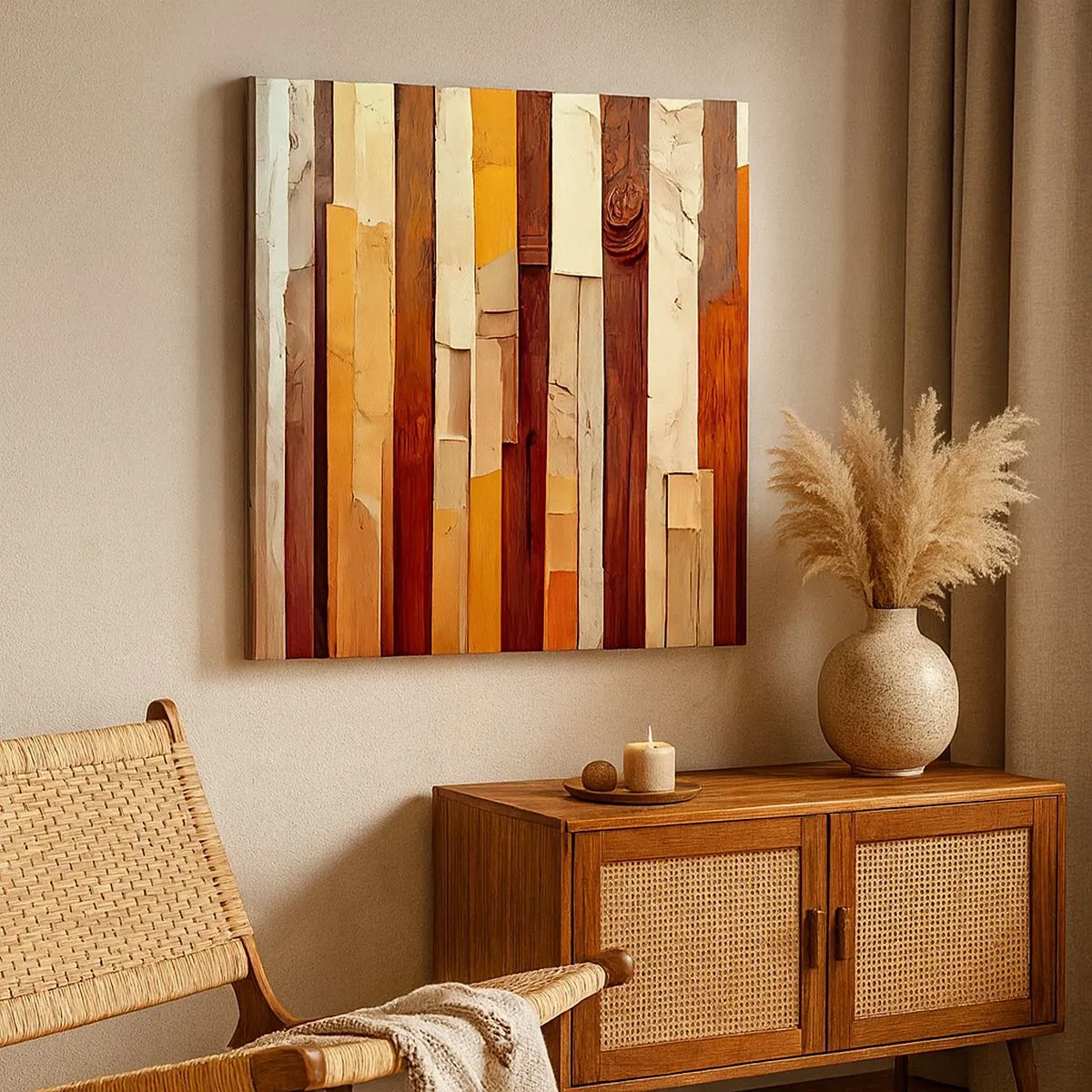 Bild auf Leinwand - Leinwandbild - Hymne der Waldbäume - 30x30 cm