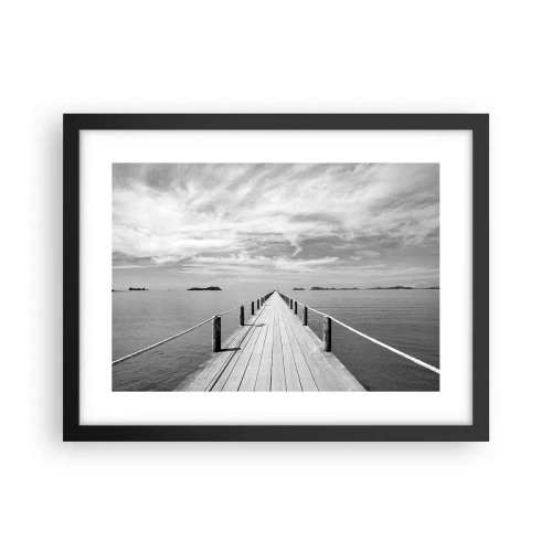 Poster in einem schwarzem Rahmen - Oder vielleicht eine Reise ... - 40x30 cm