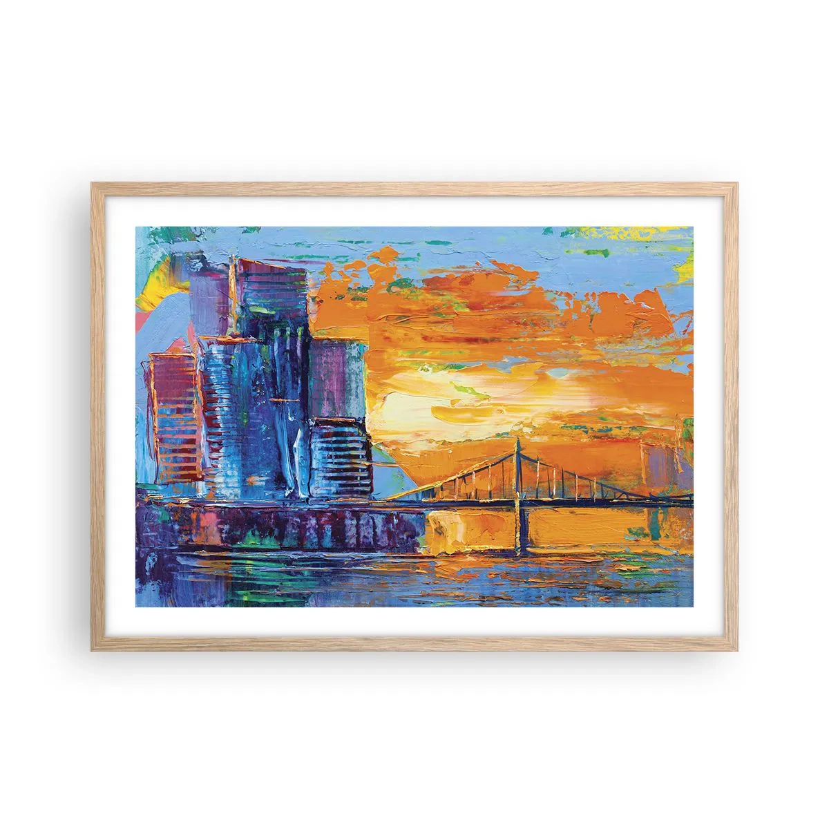 Poster in einem Rahmen aus heller Eiche - Kultur und Natur - 70x50 cm