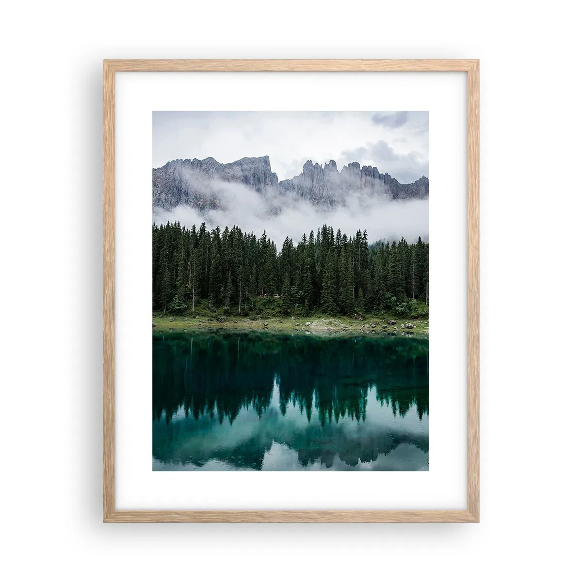 Poster in einem Rahmen aus heller Eiche - Leise, leise, lass uns das Trinkwasser nicht wecken ... - 40x50 cm