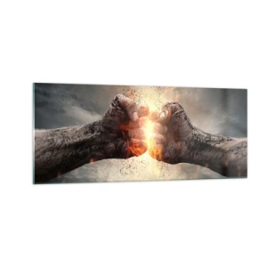 Glasbild - Bild auf glas - Steh auf für einen Kampf - 100x40 cm