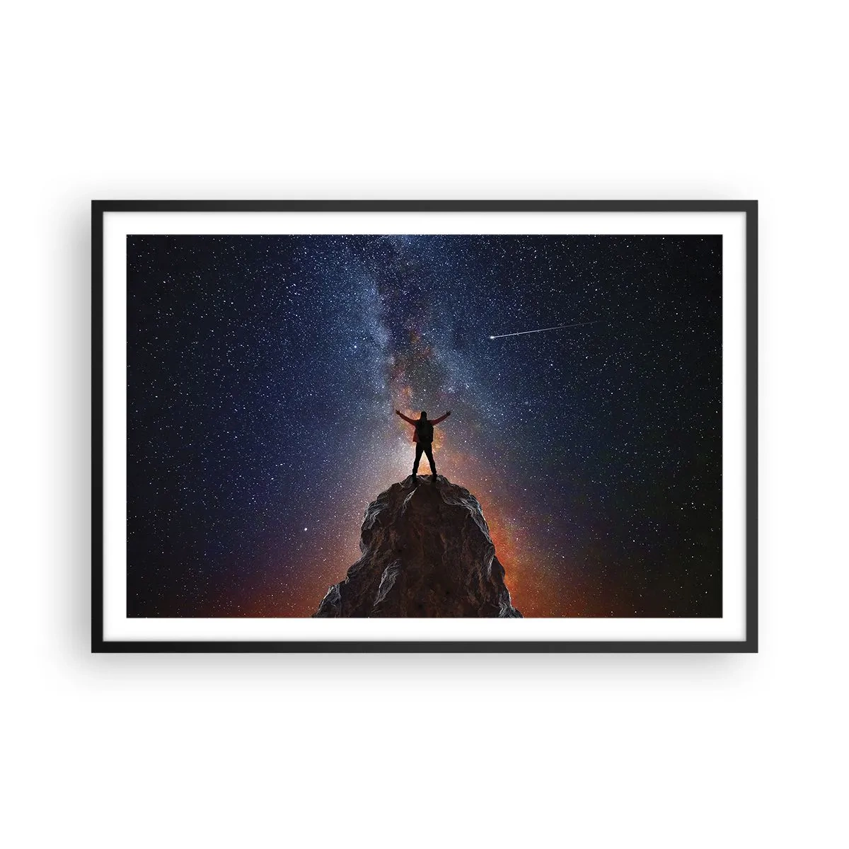 Poster in einem schwarzem Rahmen - Die Macht ist mit mir! - 91x61 cm