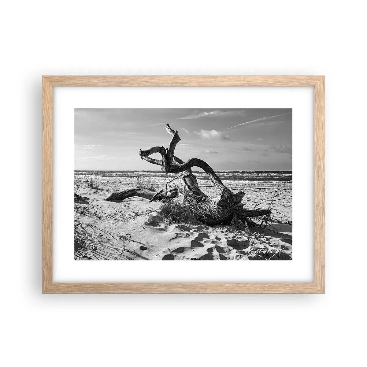 Poster in einem Rahmen aus heller Eiche - Meeresskulptur - 40x30 cm