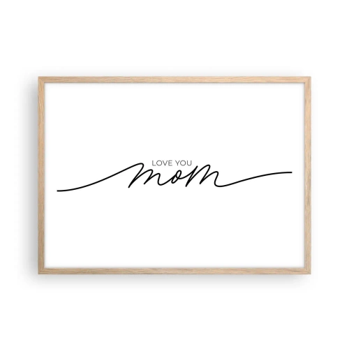 Poster in einem Rahmen aus heller Eiche - Große Emotionen - 70x50 cm