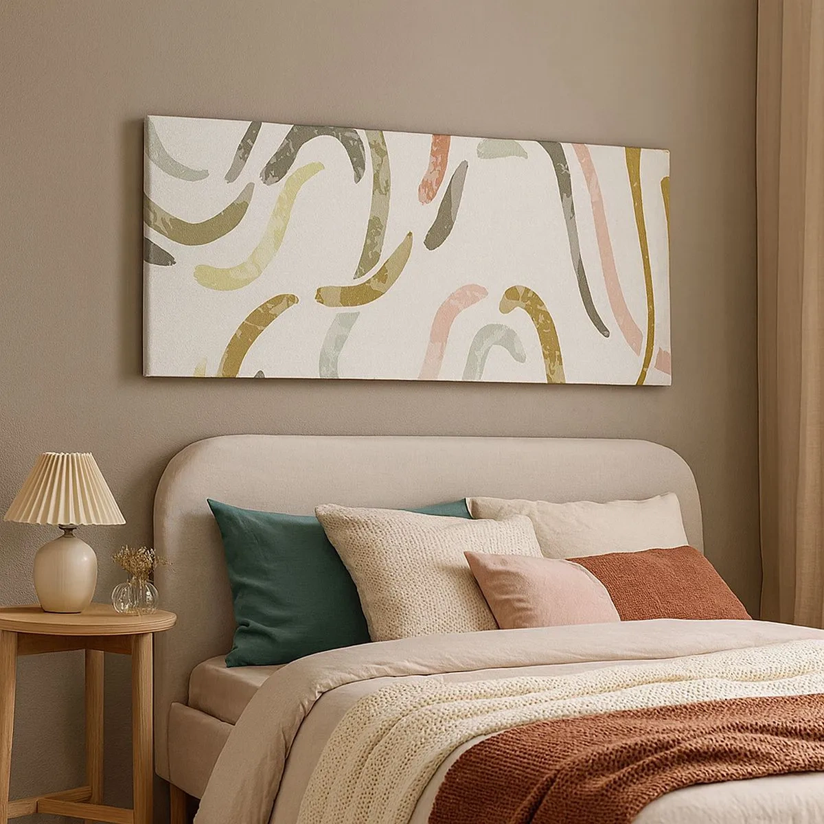 Bild auf Leinwand - Leinwandbild - Fröhlicher Tanz der Abstraktion - 100x40 cm