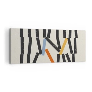 Bild auf Leinwand - Leinwandbild - Domino – Komposition - 100x40 cm
