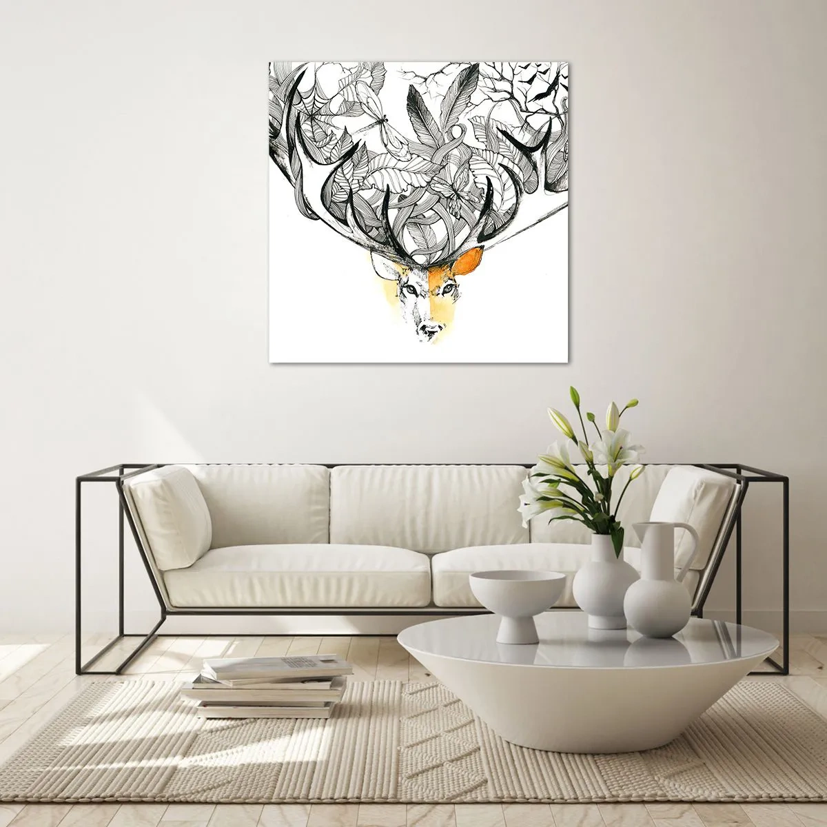 Glasbild - Bild auf glas - Ecken des Überflusses - 70x70 cm